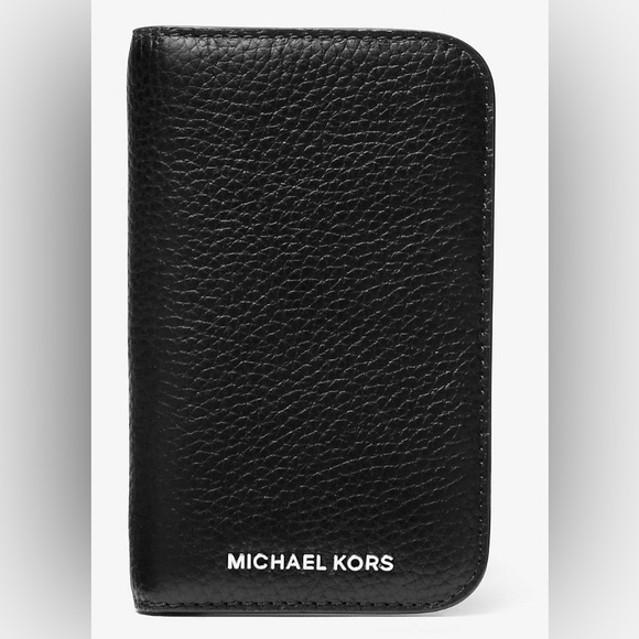 Michael kors Hudson Pebbled Leather Black NEW - Picture 1 of 5